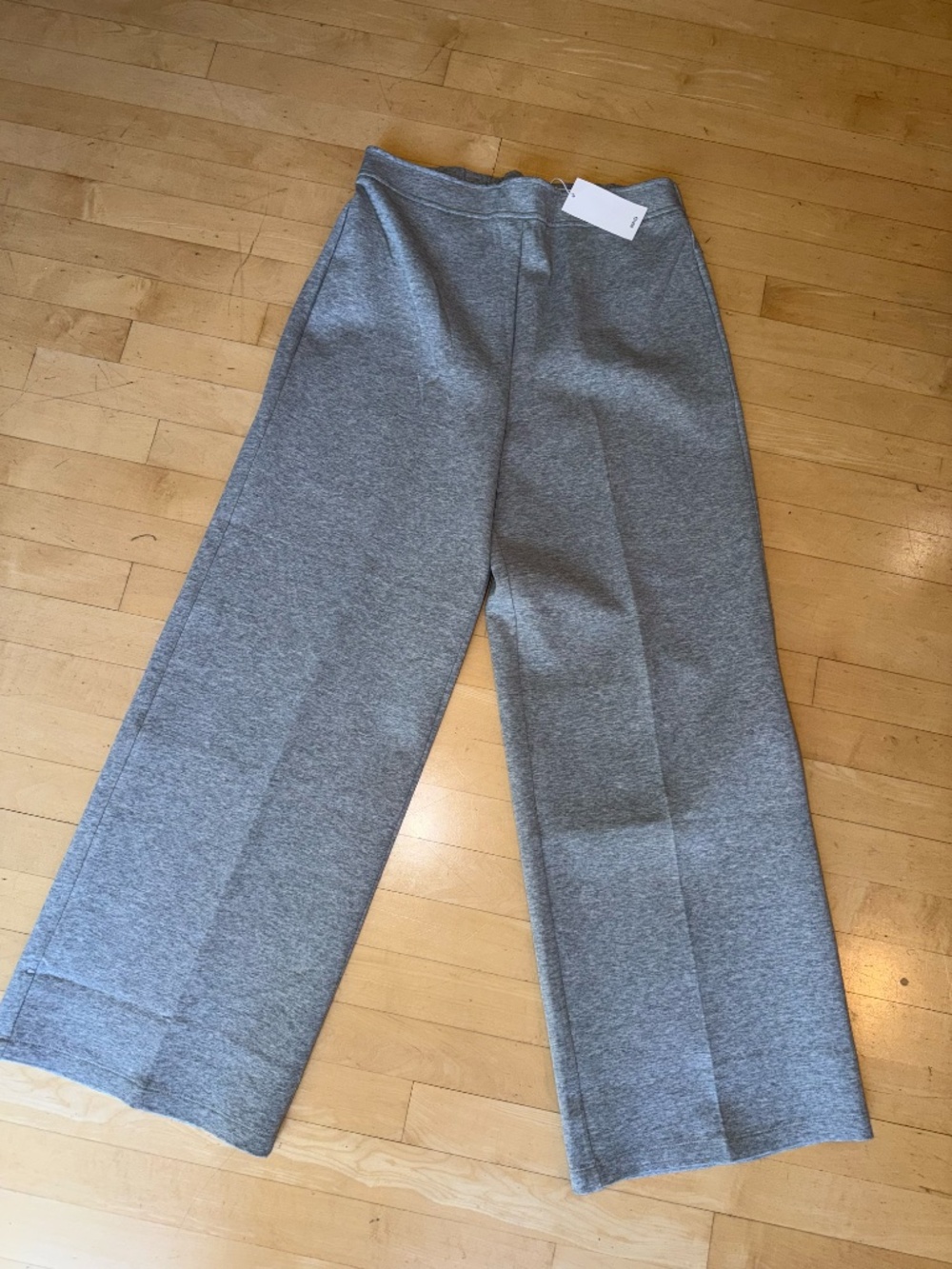 NEW MNG by Mango Grey wide leg pull on joggers, L, Gp1566 - Picture 3 of 3